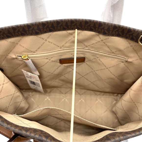 Michael Kors Mirella Medium EW Tote Bag & Trifold Wallet Brown - Picture 5 of 11